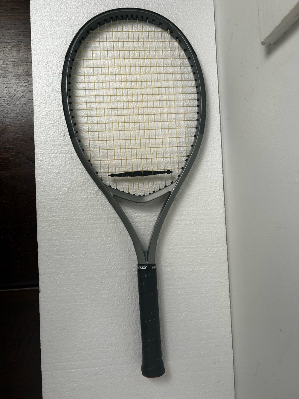 Wilson graphite XP1 Matte Gray Tennis Racket with Gold Strings